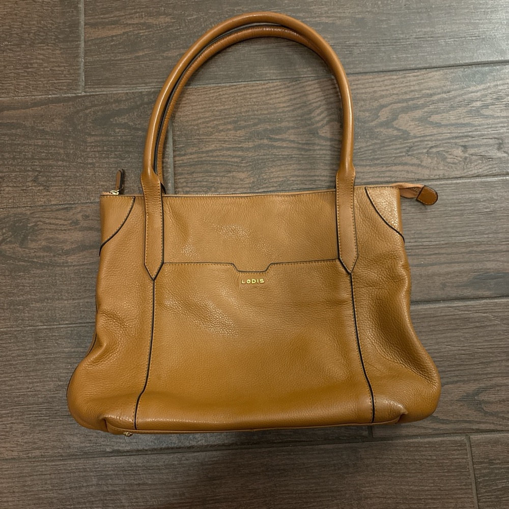 Lodis Brown Leather Shoulder Bag